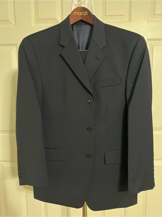 Calvin Klein Other - Calvin Klein Dark Gray Pinstriped 100% Wool Suit (38S / 32x30)
